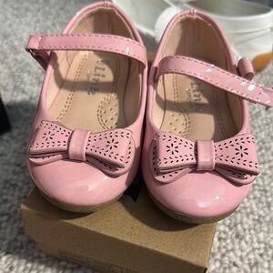 Kids Pink Bow Shoes
